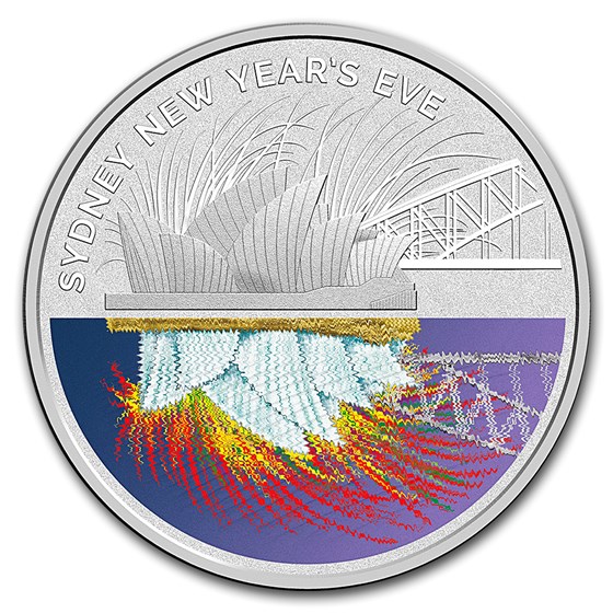 2016 Australia Silver $1 Sydney New Year's Eve Frosted Coin 2016 Australia Silver $1 Sydney New Year's Eve Frosted Coin